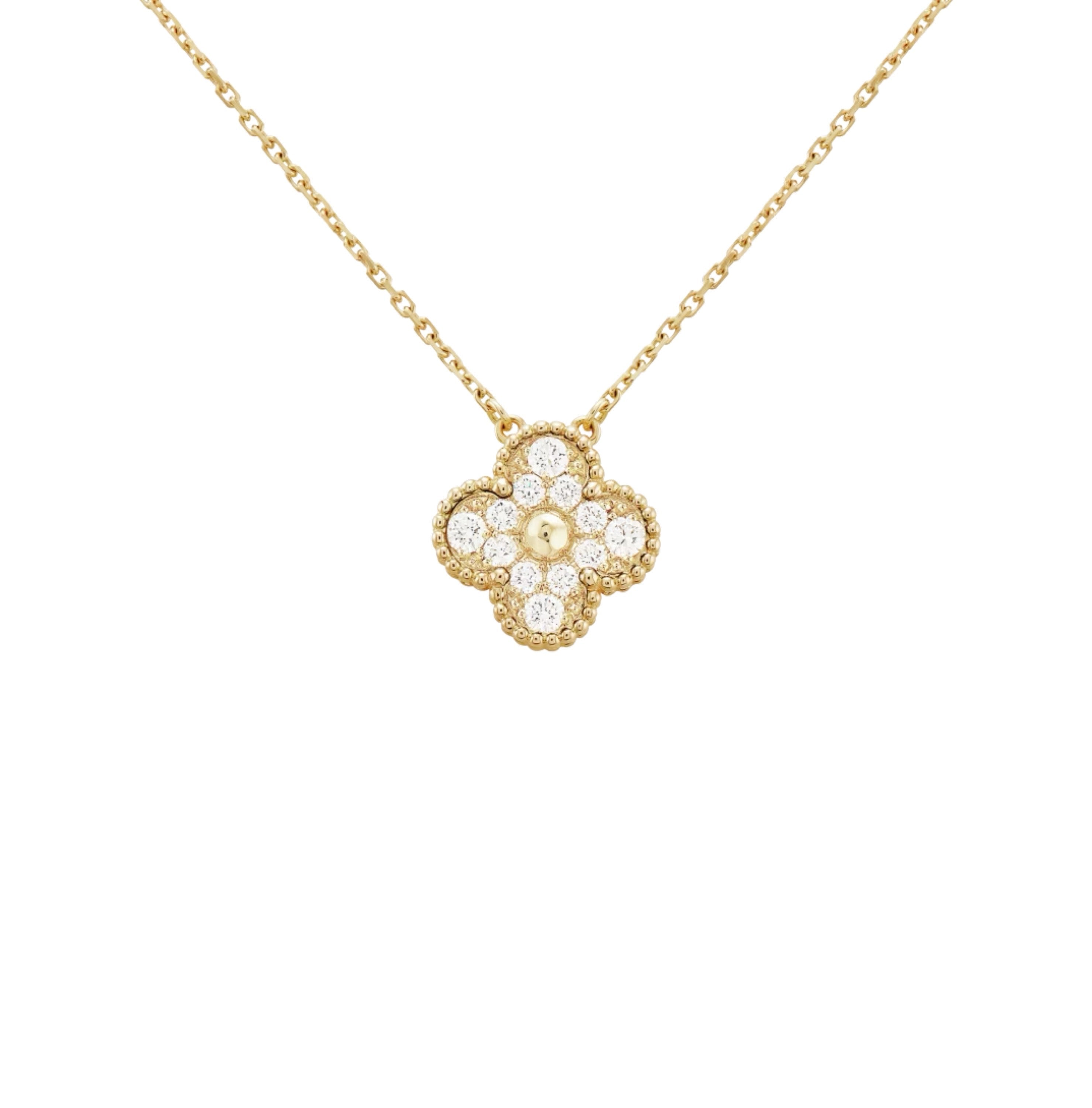 Golden | Clover Diamond Necklace