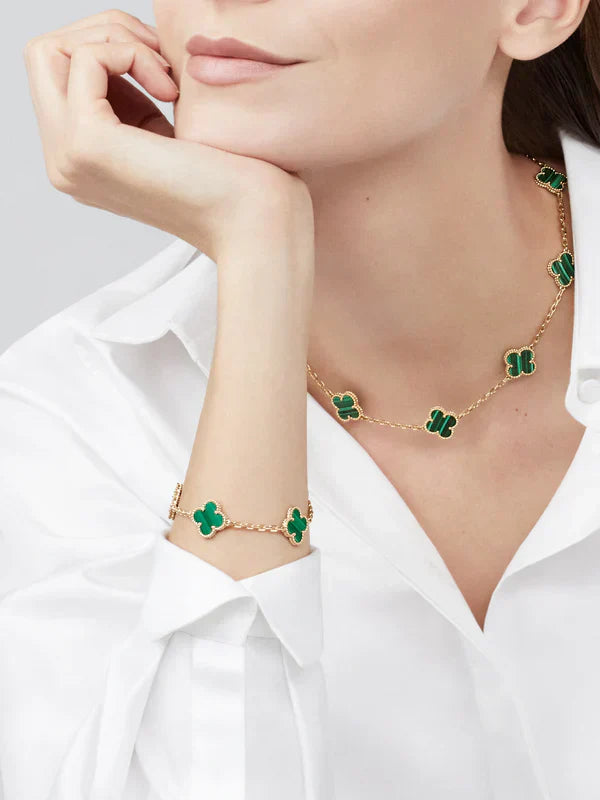 Golden Green Luxe | Clover Necklace