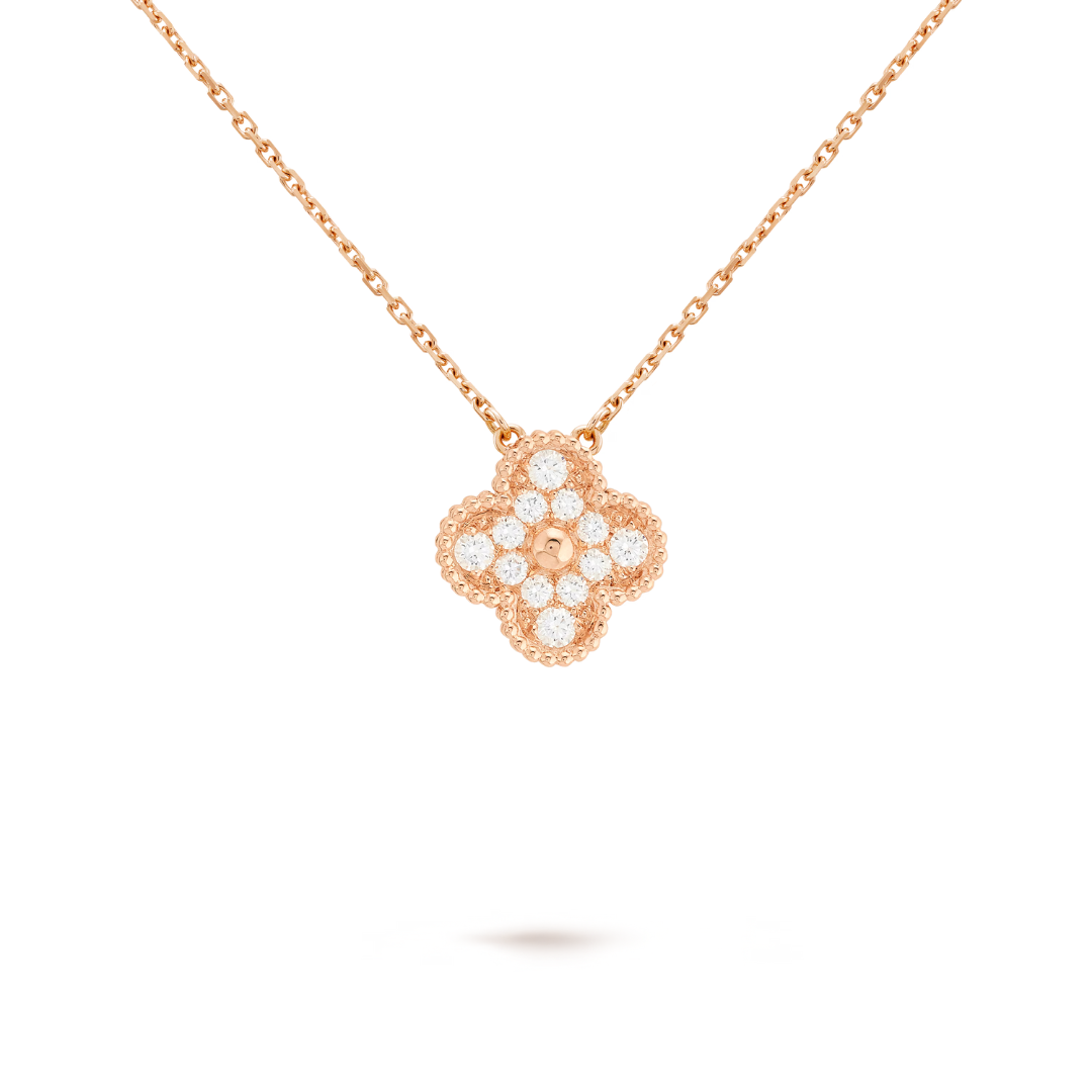 Rose Gold | Clover Diamond Necklace