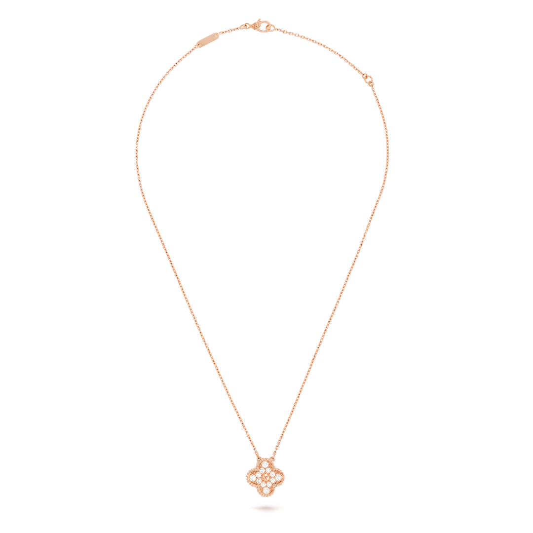 Rose Gold | Clover Diamond Necklace