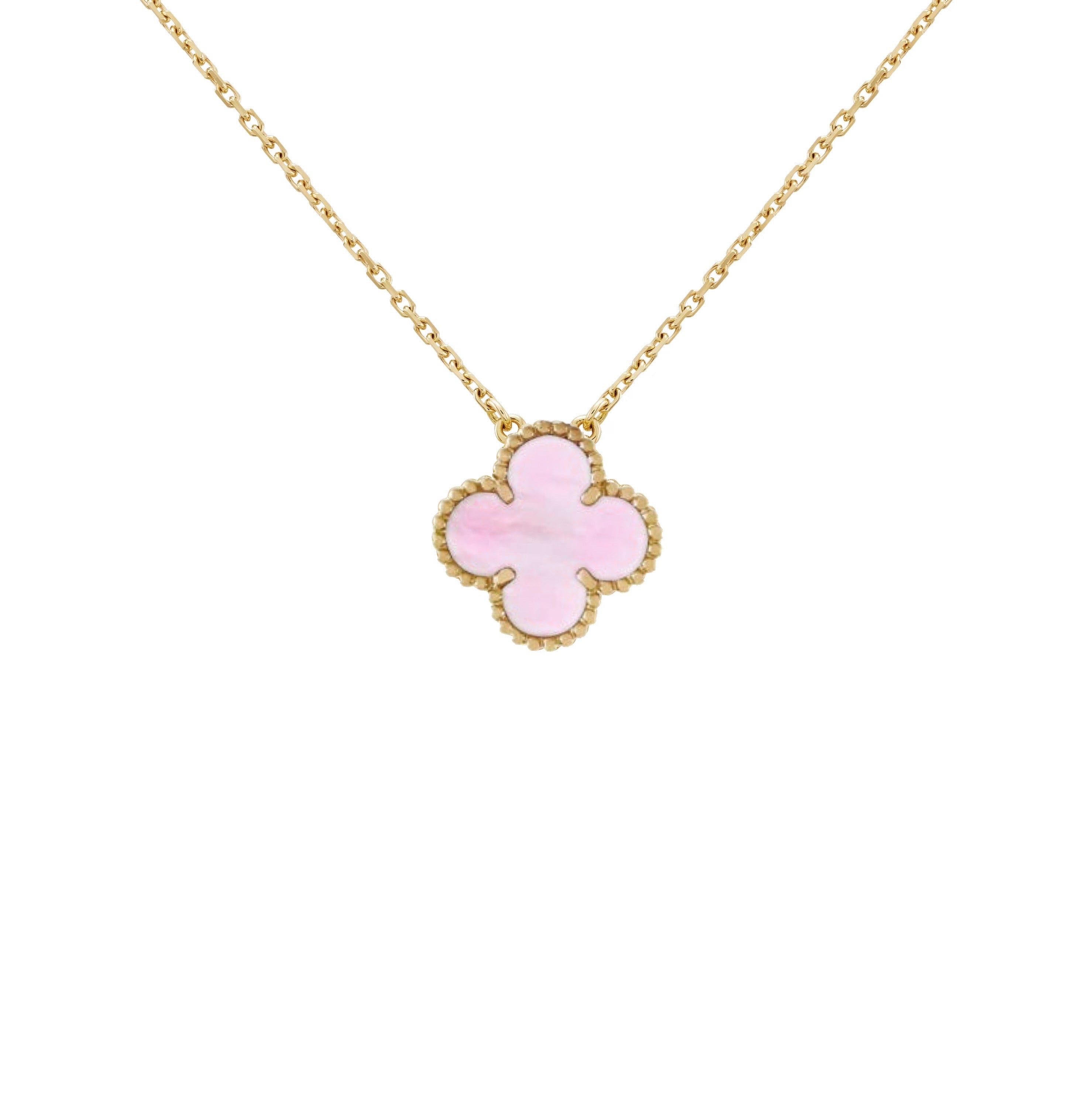 Golden Pink | Clover Necklace