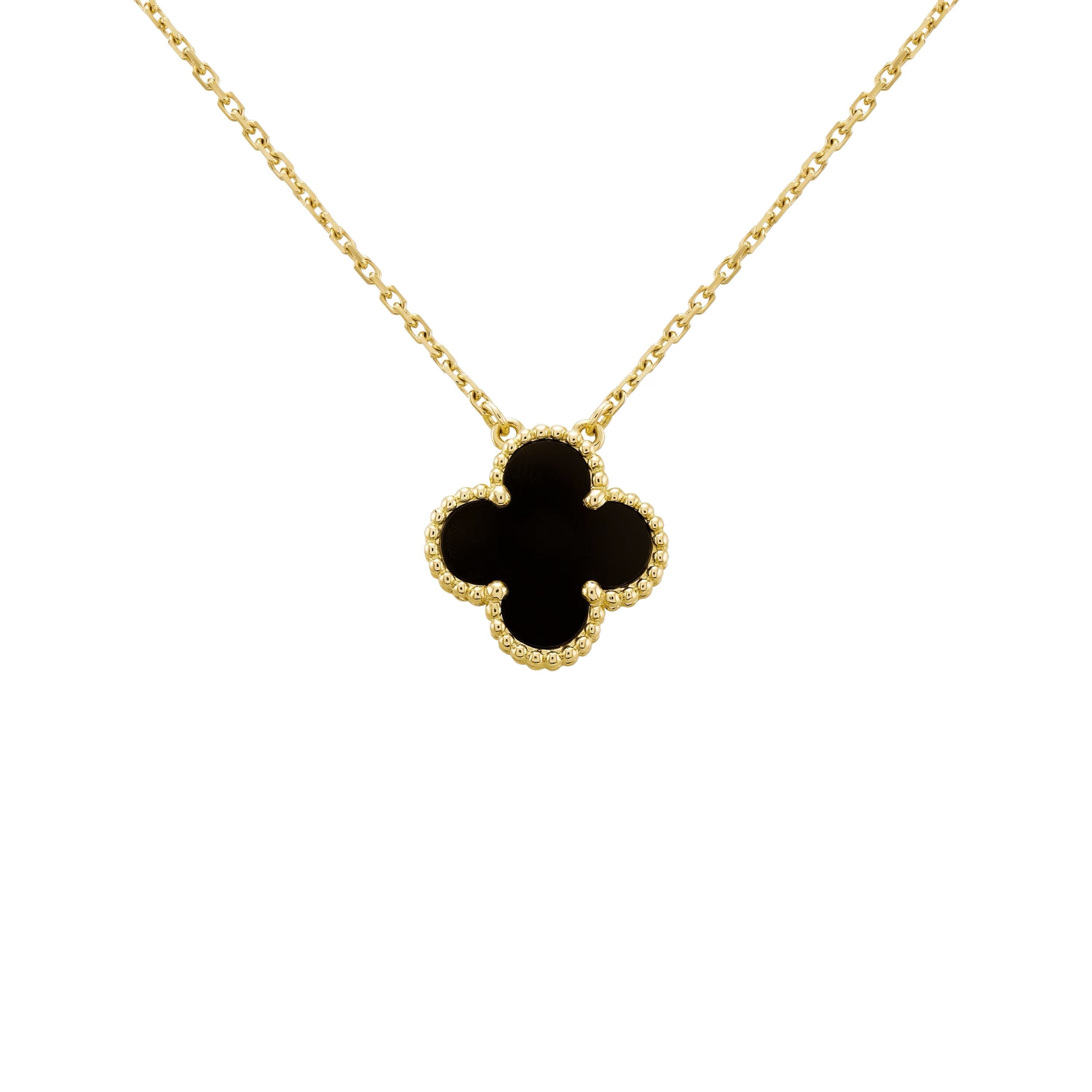 Golden Black | Clover Necklace