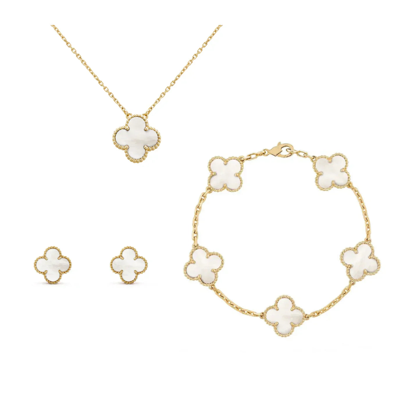 Golden White Luxe | Clover Set