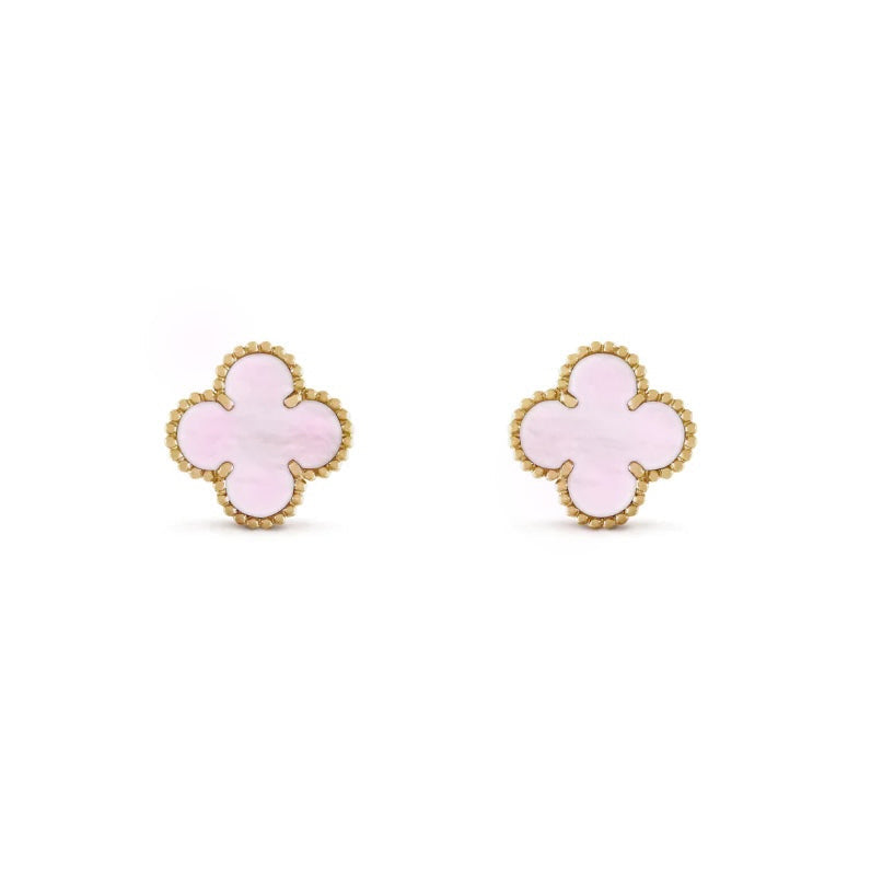 Golden Pink | Clover Earrings