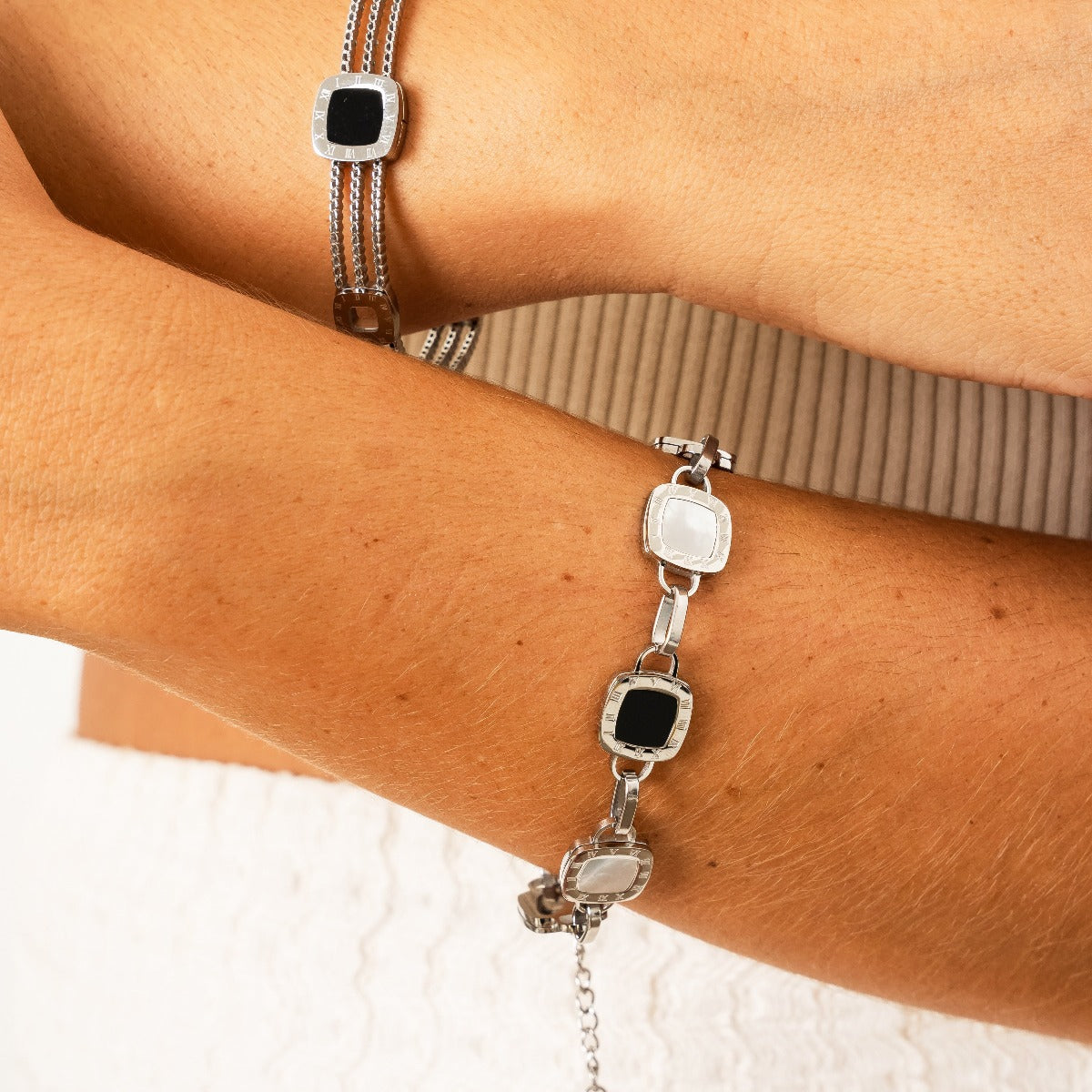 Silver Square Clip | Bracelet