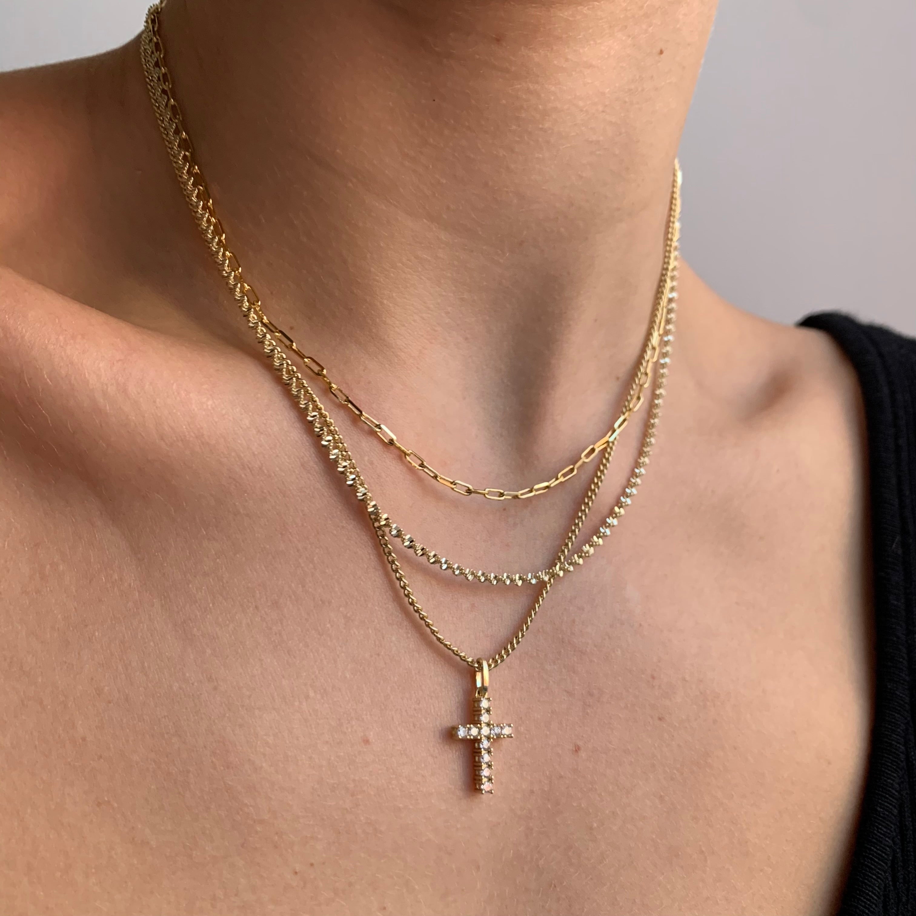 Golden Elegance Cross | Necklace